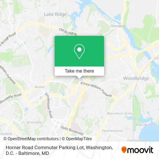 Mapa de Horner Road Commuter Parking Lot