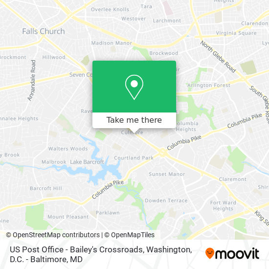 US Post Office - Bailey's Crossroads map