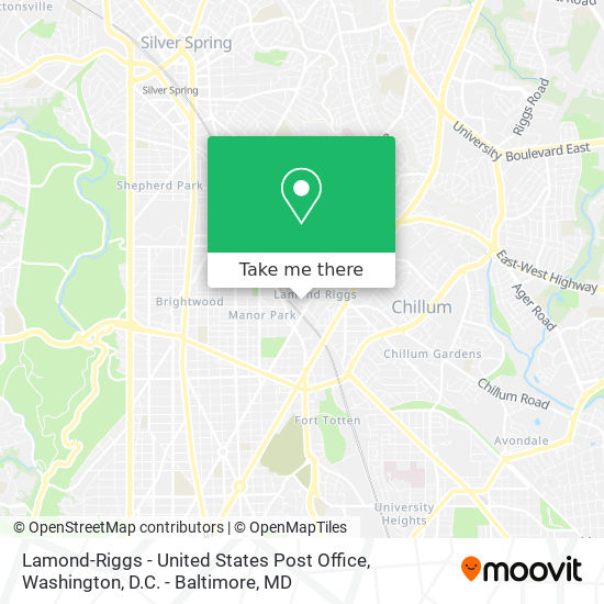 Mapa de Lamond-Riggs - United States Post Office