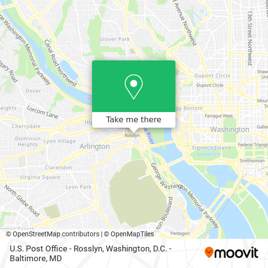 U.S. Post Office - Rosslyn map