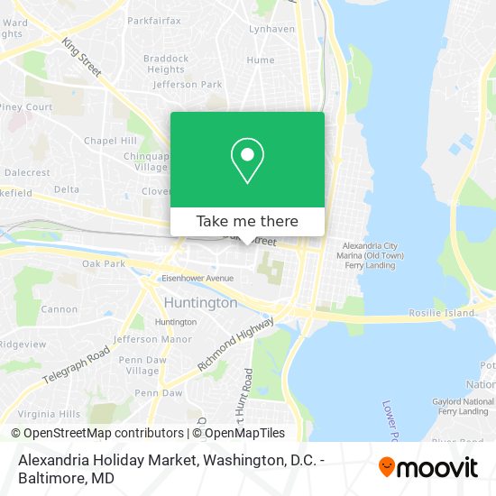 Mapa de Alexandria Holiday Market