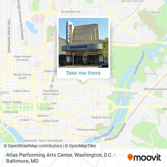 Atlas Performing Arts Center map