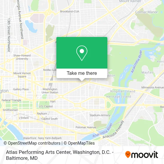 Atlas Performing Arts Center map