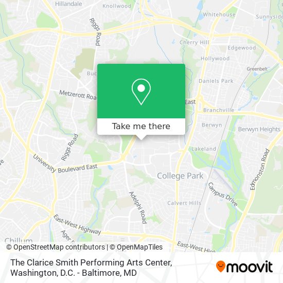 The Clarice Smith Performing Arts Center map