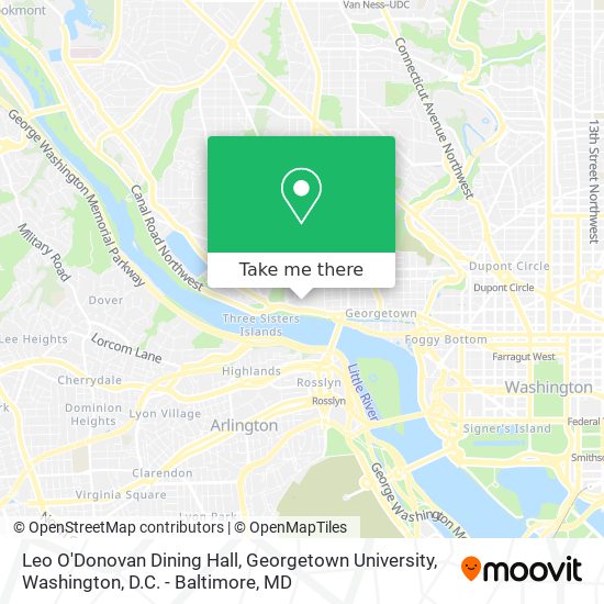 Mapa de Leo O'Donovan Dining Hall, Georgetown University