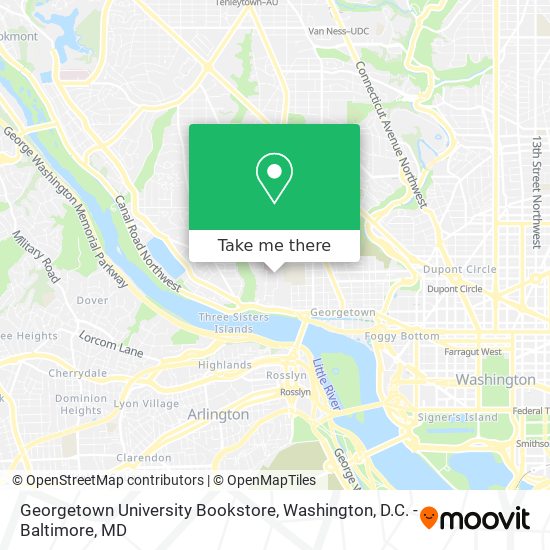 Georgetown University Bookstore map