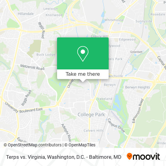 Terps vs. Virginia map