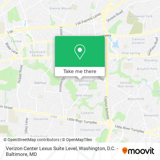 Mapa de Verizon Center Lexus Suite Level