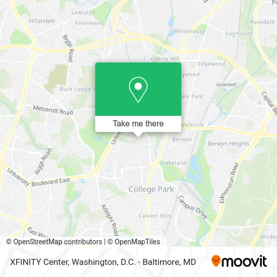 XFINITY Center map