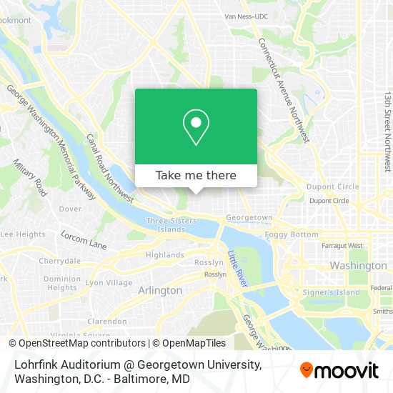Mapa de Lohrfink Auditorium @ Georgetown University