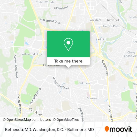 Mapa de Bethesda, MD
