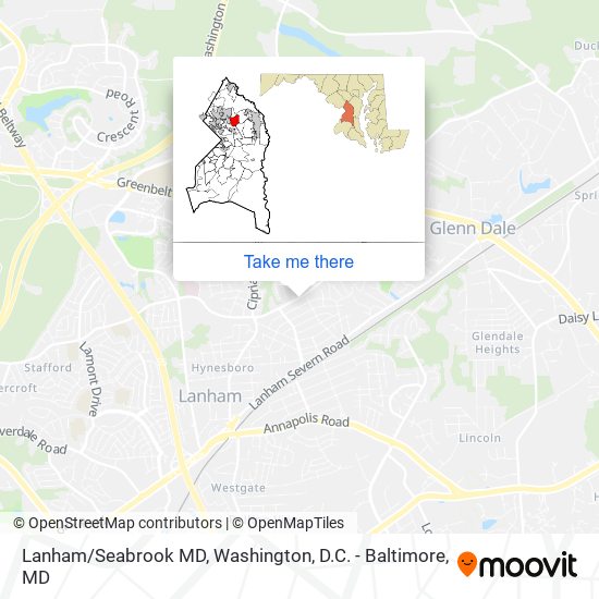 Lanham/Seabrook MD map