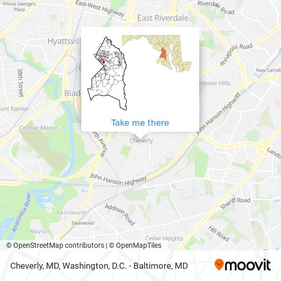 Mapa de Cheverly, MD