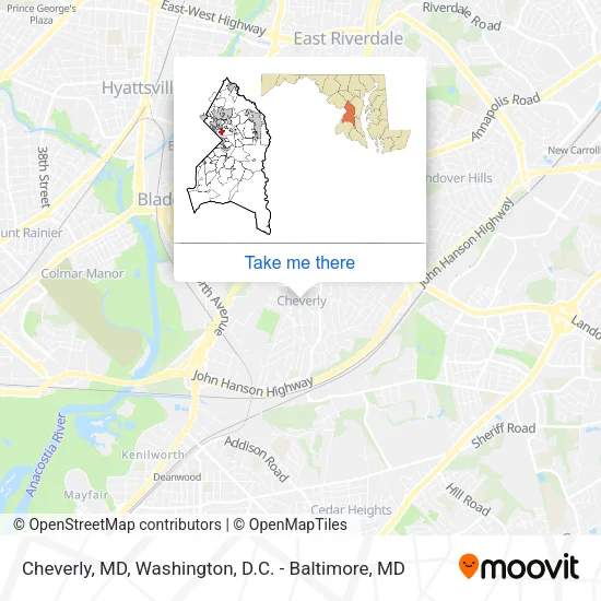 Cheverly, MD map