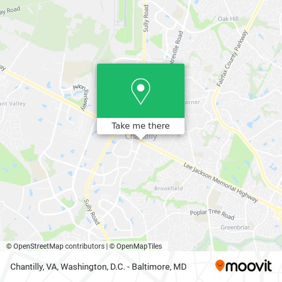 Chantilly, VA map