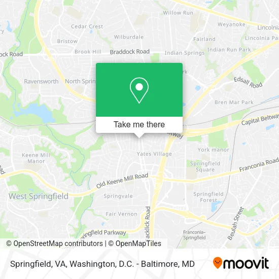 Springfield, VA map