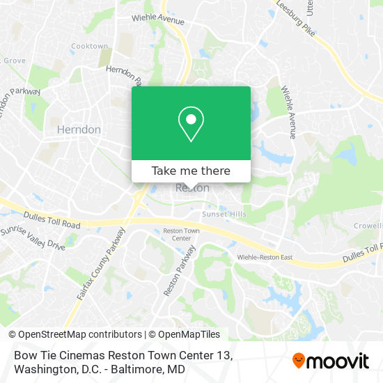 Mapa de Bow Tie Cinemas Reston Town Center 13