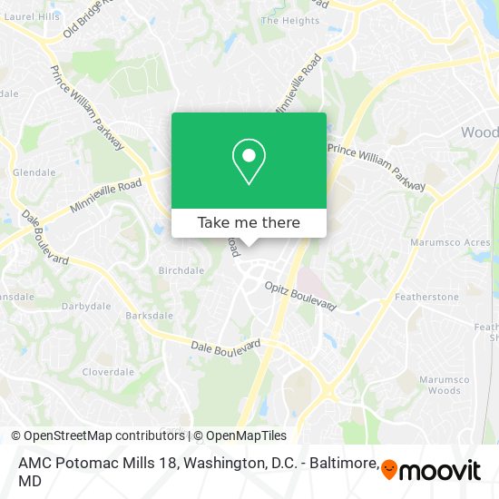 Mapa de AMC Potomac Mills 18