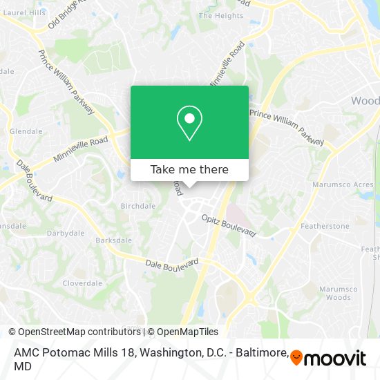 AMC Potomac Mills 18 map