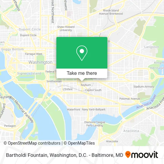 Bartholdi Fountain map