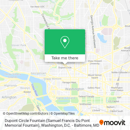 Mapa de Dupont Circle Fountain (Samuel Francis Du Pont Memorial Fountain)