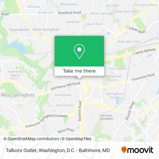 Talbots Outlet map