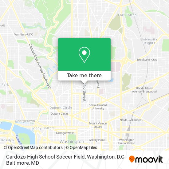 Cardozo High School Soccer Field map