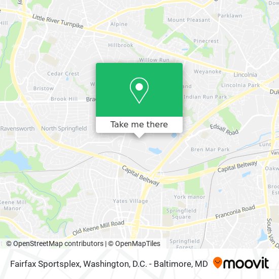 Mapa de Fairfax Sportsplex