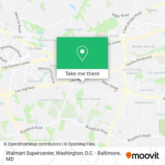 How to get to Walmart Supercenter in George Mason by Bus or Metro?