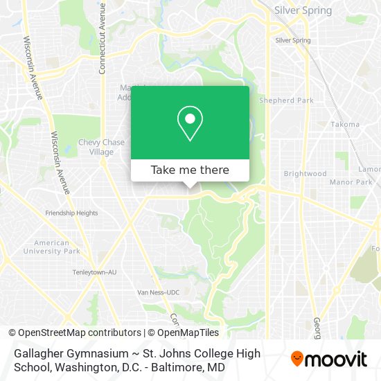 Gallagher Gymnasium ~ St. Johns College High School map