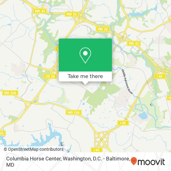 Columbia Horse Center map