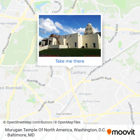 Murugan Temple Of North America map