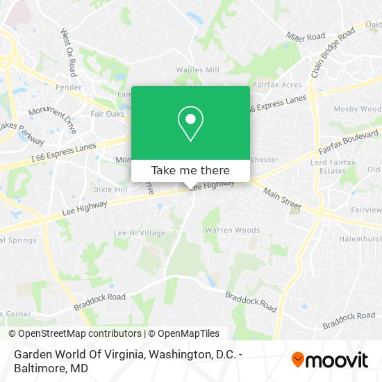 Mapa de Garden World Of Virginia