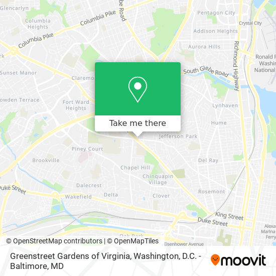 Greenstreet Gardens of Virginia map