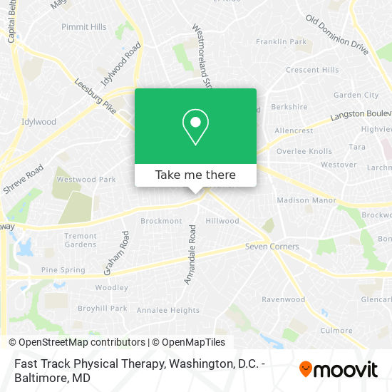 Fast Track Physical Therapy map