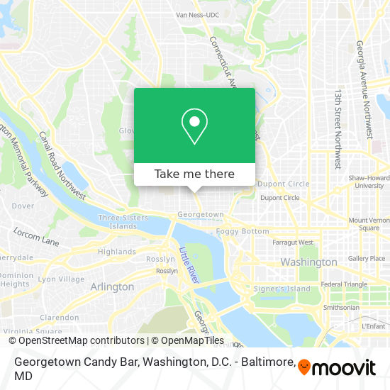Mapa de Georgetown Candy Bar