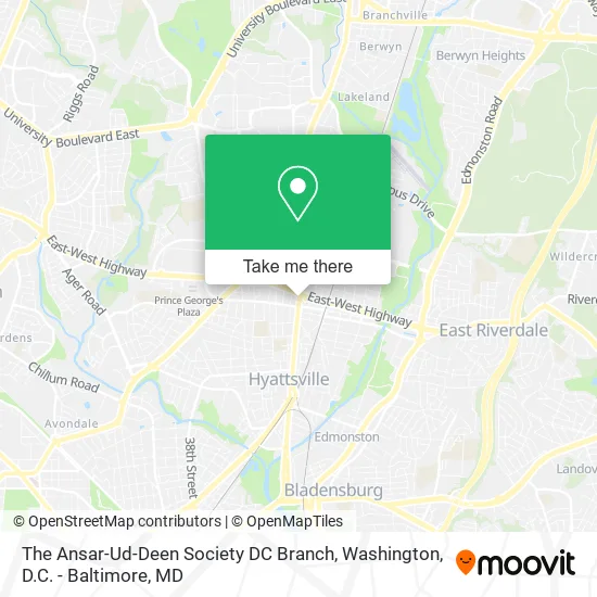 The Ansar-Ud-Deen Society DC Branch map