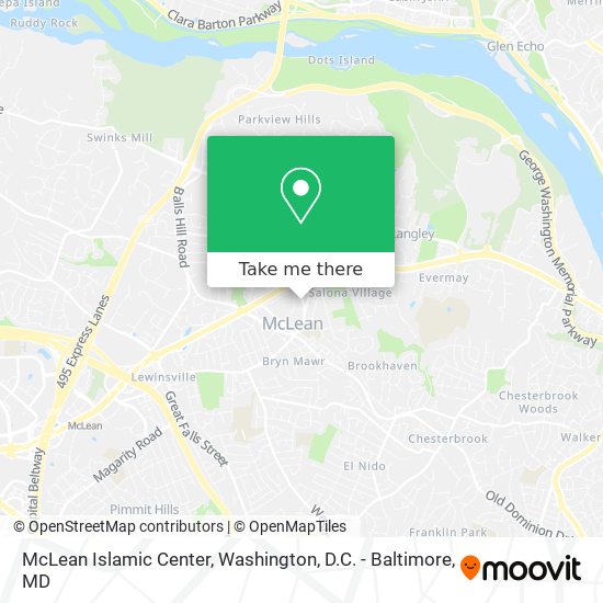 McLean Islamic Center map