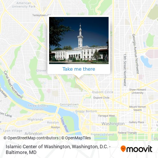 Islamic Center of Washington map