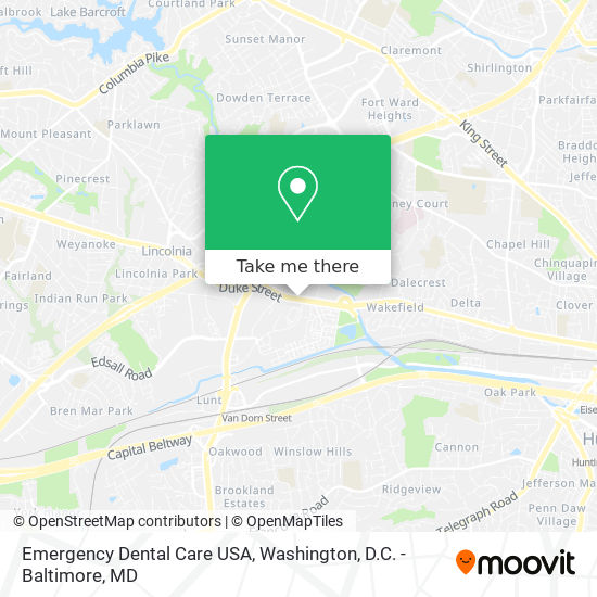 Mapa de Emergency Dental Care USA