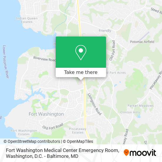 Mapa de Fort Washington Medical Center Emergency Room