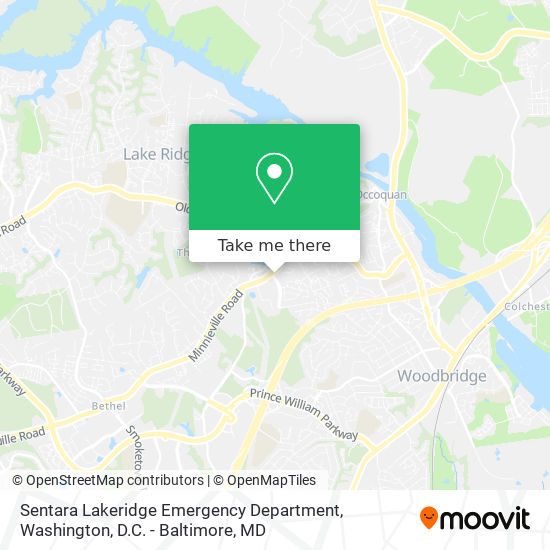 Mapa de Sentara Lakeridge Emergency Department