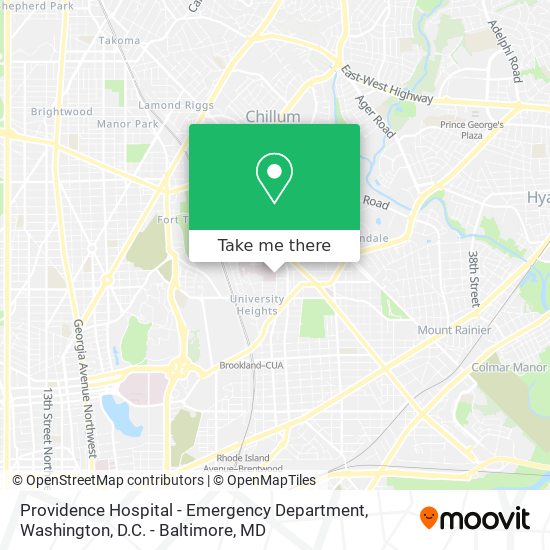 Providence Hospital - Emergency Department map