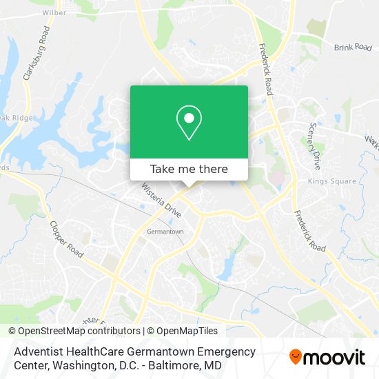 Mapa de Adventist HealthCare Germantown Emergency Center