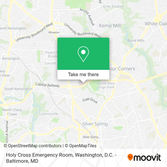 Holy Cross Emergency Room map