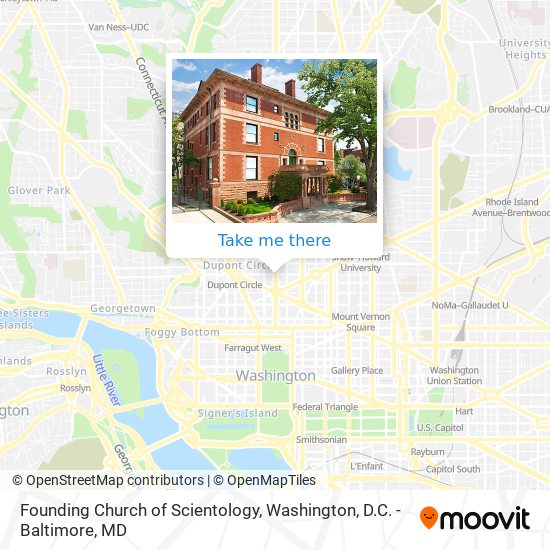 Founding Church of Scientology map