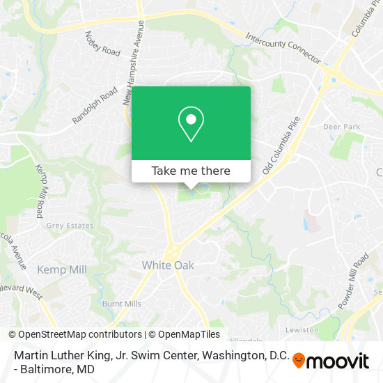 Mapa de Martin Luther King, Jr. Swim Center