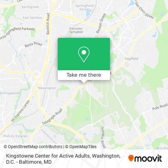 Mapa de Kingstowne Center for Active Adults