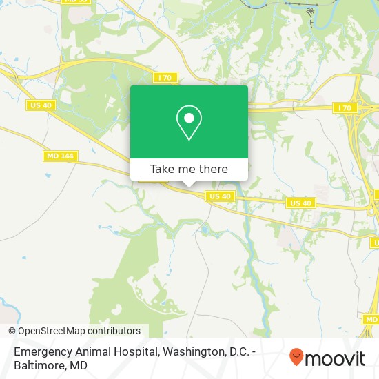 Emergency Animal Hospital map