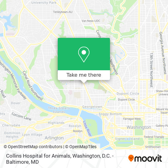 Collins Hospital for Animals map